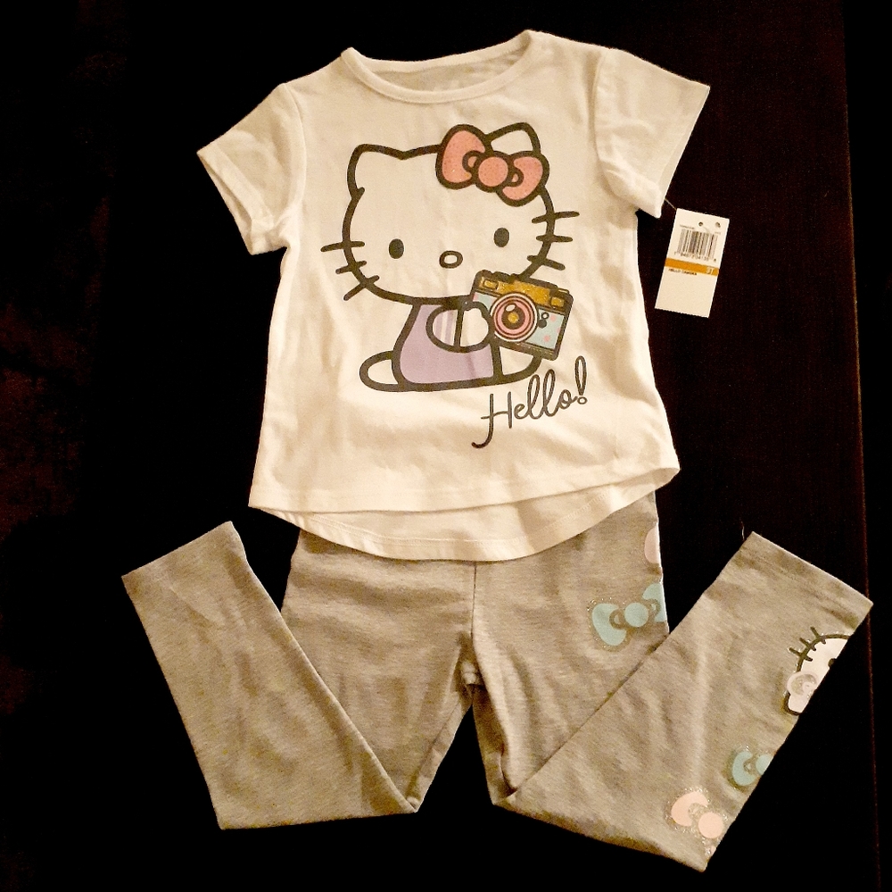 NWT - HELLO KITTY SHIRT & LEGGINGS, SIZE 3T